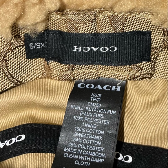 Coach Sherpa Bucket Hat CM750 Size XS/S - Picture 10 of 15